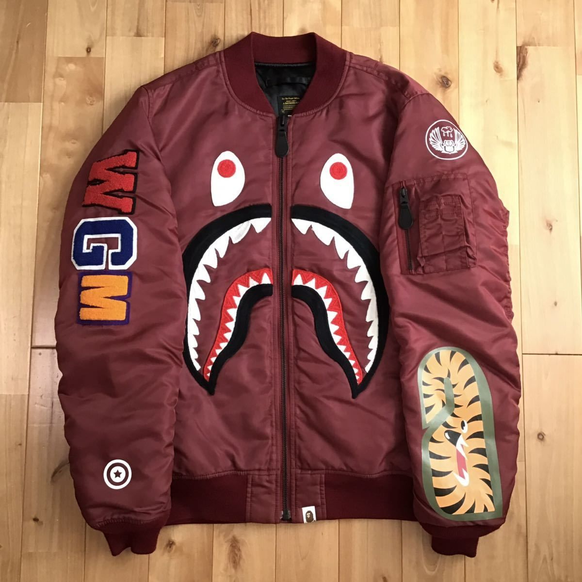 身幅50cma bathing ape ベイシングエイプ フライトジャケット MA-1