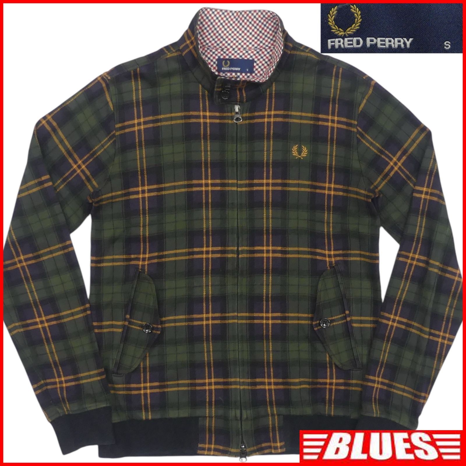FRED PERRY フレッドペリー ハリントンジャケット S ブルゾン 緑