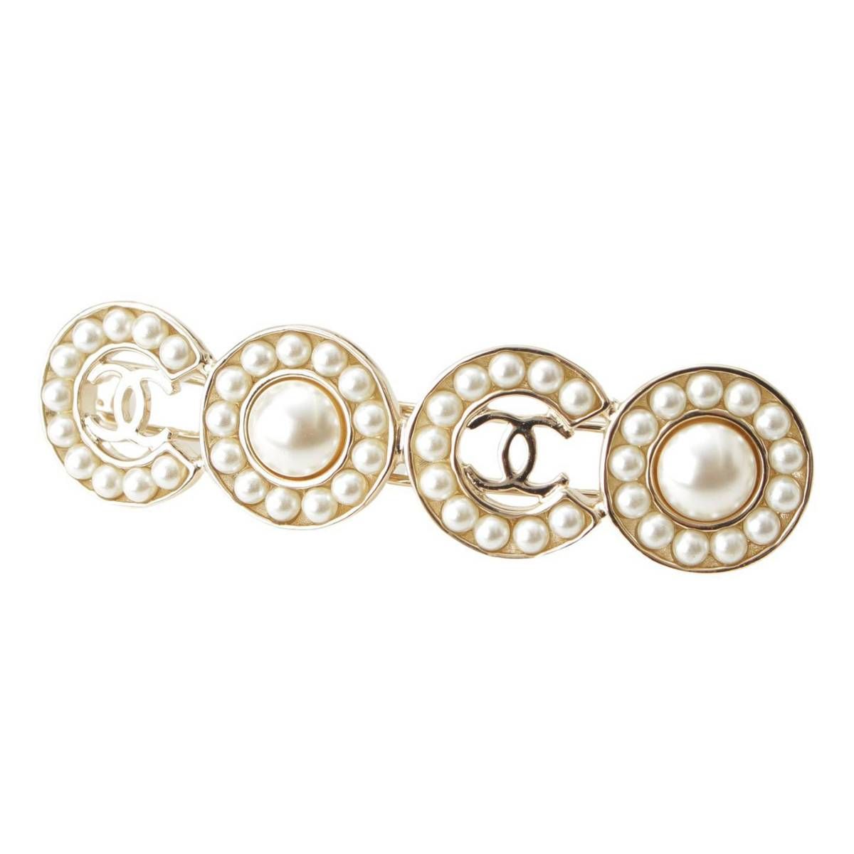 未使用☆正規品　希少　CHANEL シャネル　ヘアピン　ヘアアクセサリー　パール 希少】CHANEL シャネル ココマーク フェイクパール ヘアピン 3本