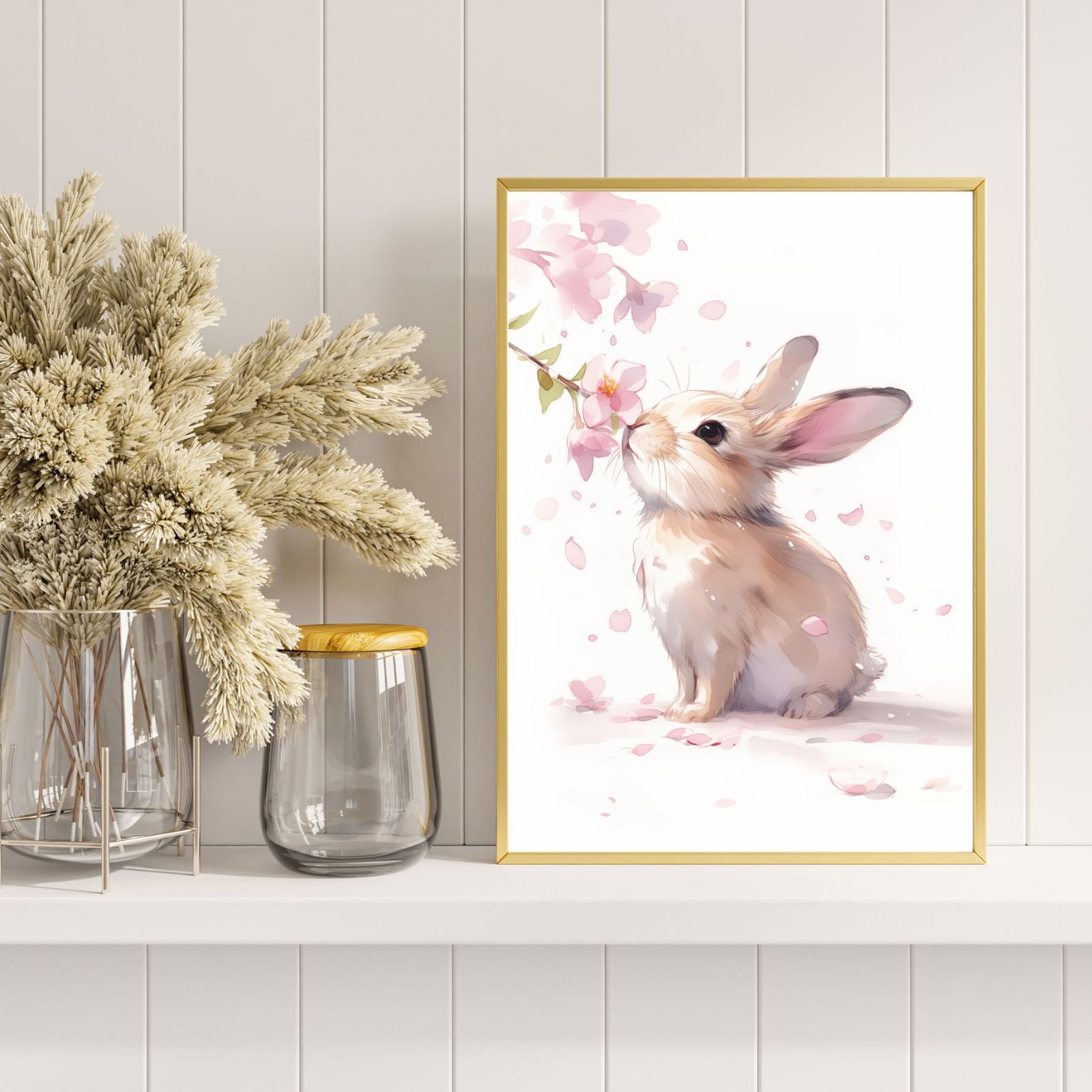 ♡桜より高く飛べた日♡桜風船 お花見うさぎ シーグラスアート シーグラスアート ✧˖°♡うさぎさんとお花♡✧˖° - メルカリ
