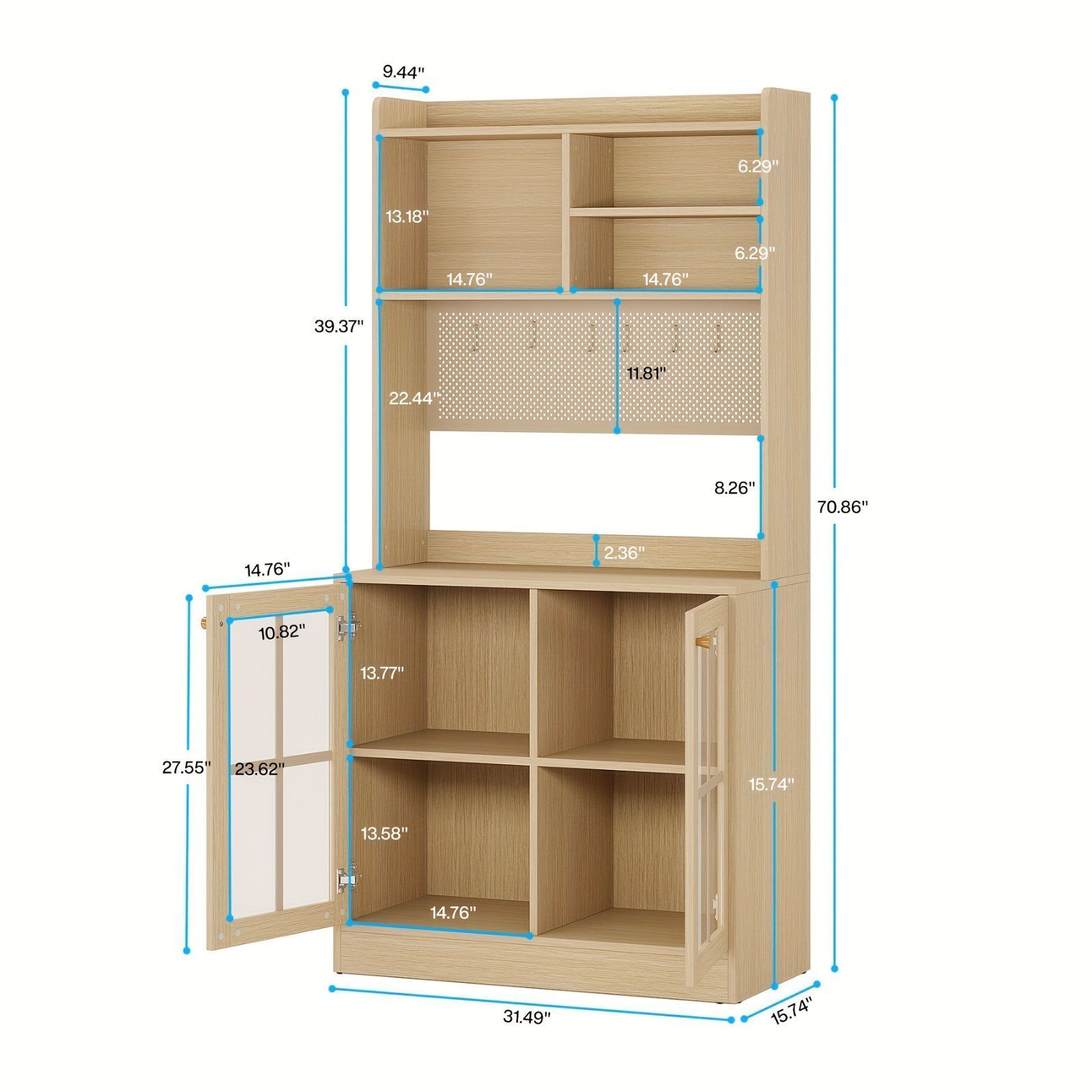 サイドボード キャビネット 北欧 収納 アンティーク a4 薄型