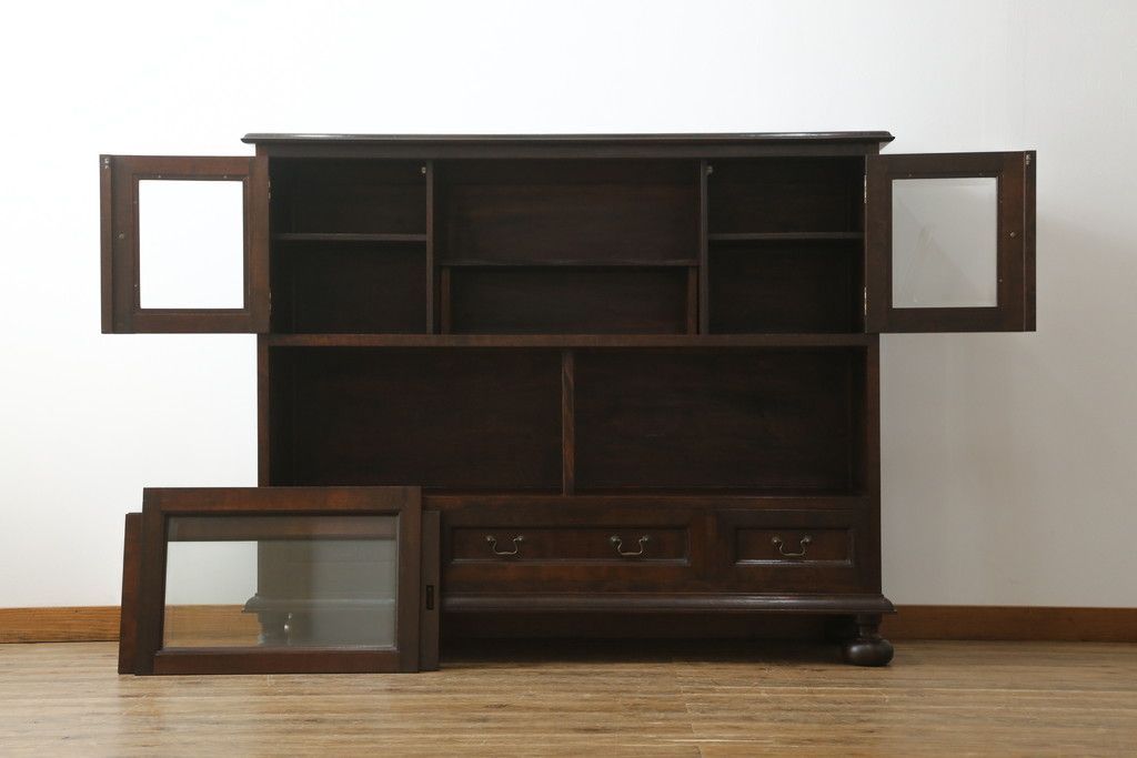 松本民芸家具 C型サイドボード 中古 食器棚 キャビネット 収納棚 戸棚