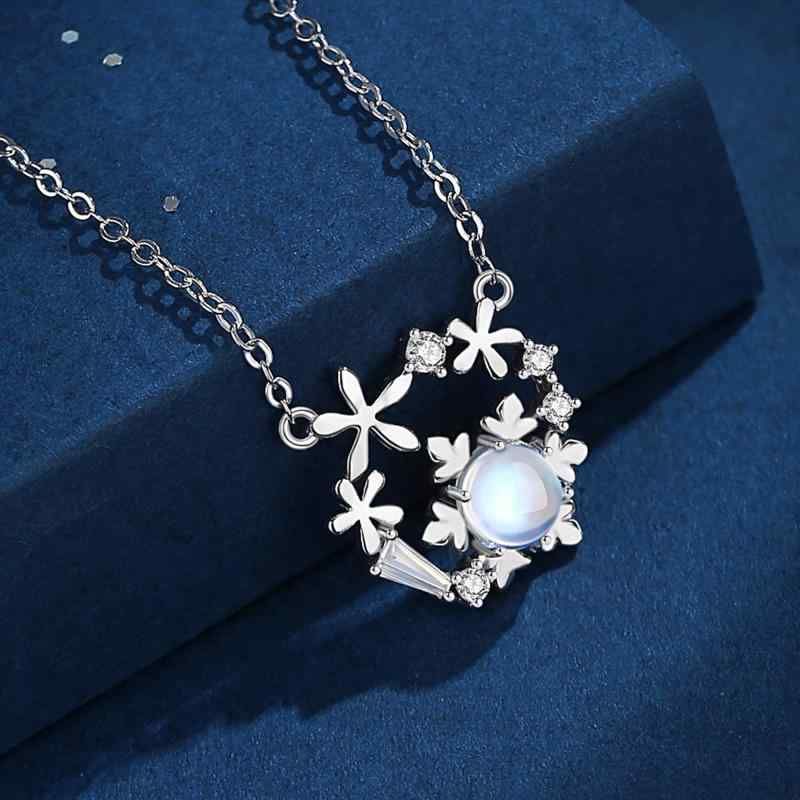 YINCHIE] ネックレス レディース 雪の結晶 シルバー925 誕生石