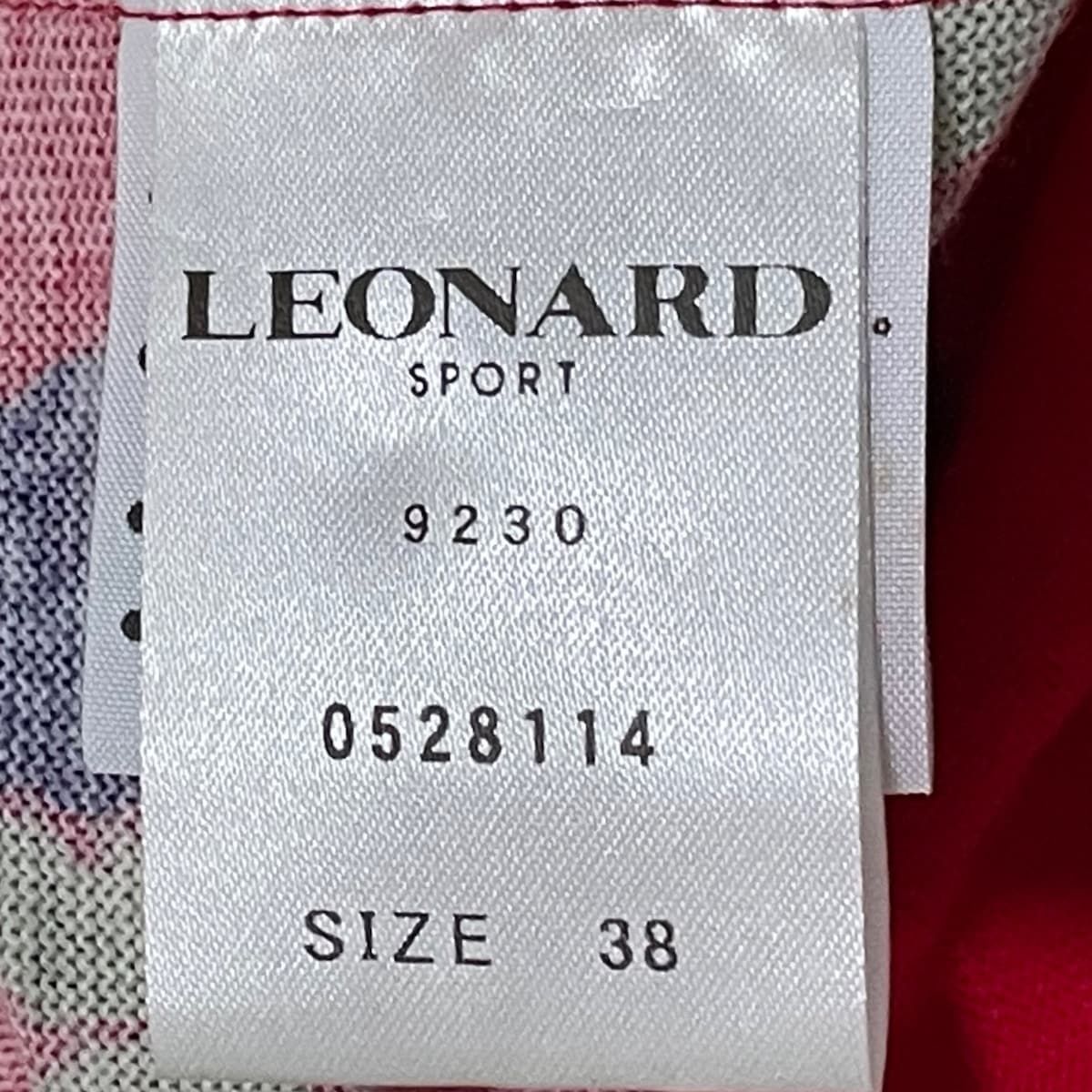 LEONARD SPORT(レオナールスポーツ) 長袖セーター サイズ38 M レディース美品 - レッド×ライトグリーン×マルチ  クルーネック/ベリー柄 - メルカリ