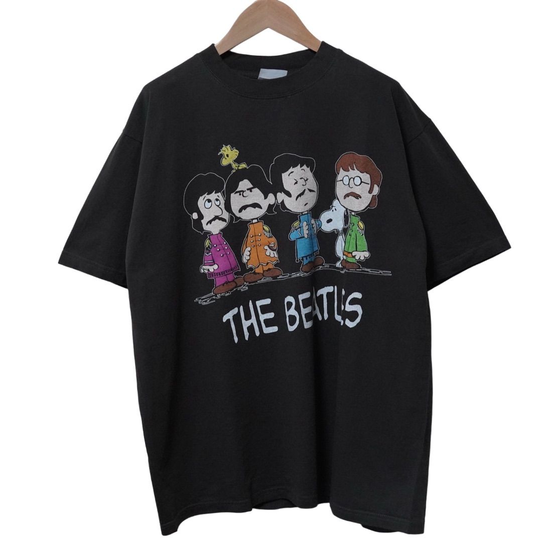 スヌーピー ビートルズ Tシャツ XLサイズ ブラック ヘインズ