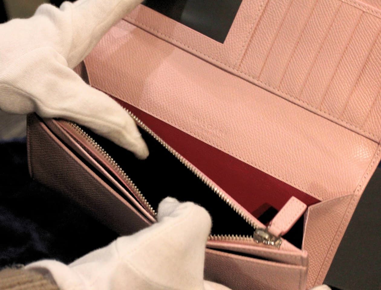 BVLGARI / ブルガリ / 財布 / ラージウォレット / ピンク × ボルドー