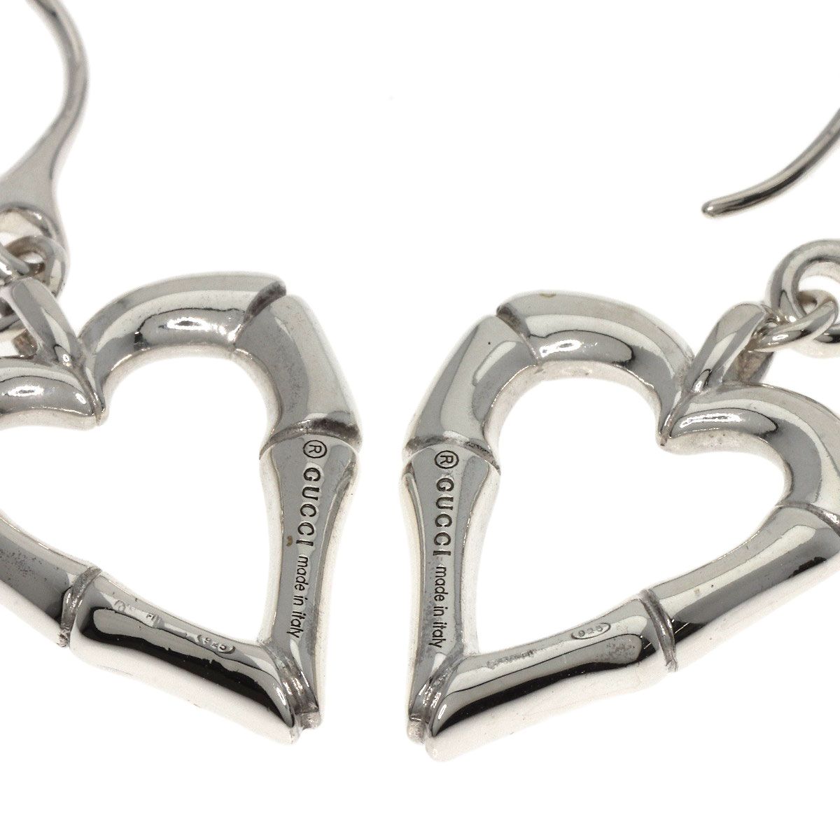 GUCCI グッチ バンブー ハート フック ピアス SV レディース [中古  