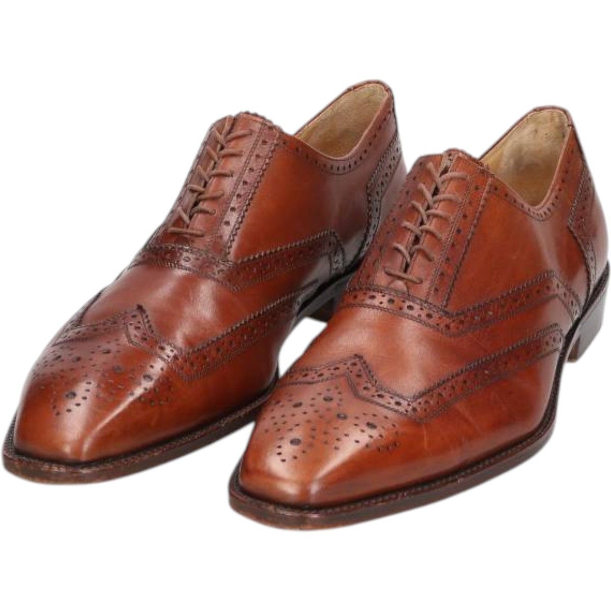 古着 ニーマンマーカス Neiman Marcus フルブローグ ウイングチップシューズ イタリア製 9 1|2M メンズ27.5cm相当|saa014329