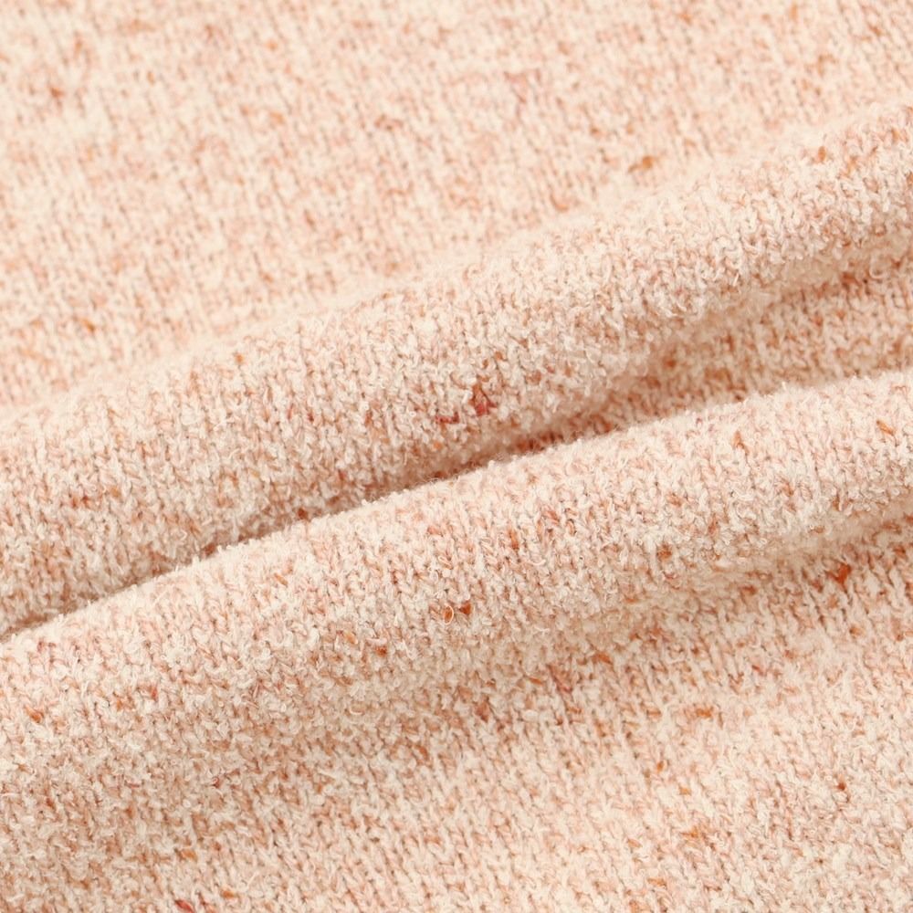 セッテフィーリ カシミア Settefili Cashmere コットンシルクレーヨン パイル クルーネックニット ピンクxオレンジ【サイズ50】【メンズ】