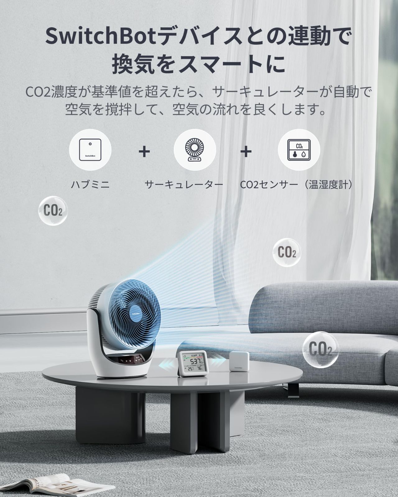 快適指数 CO2測定器
