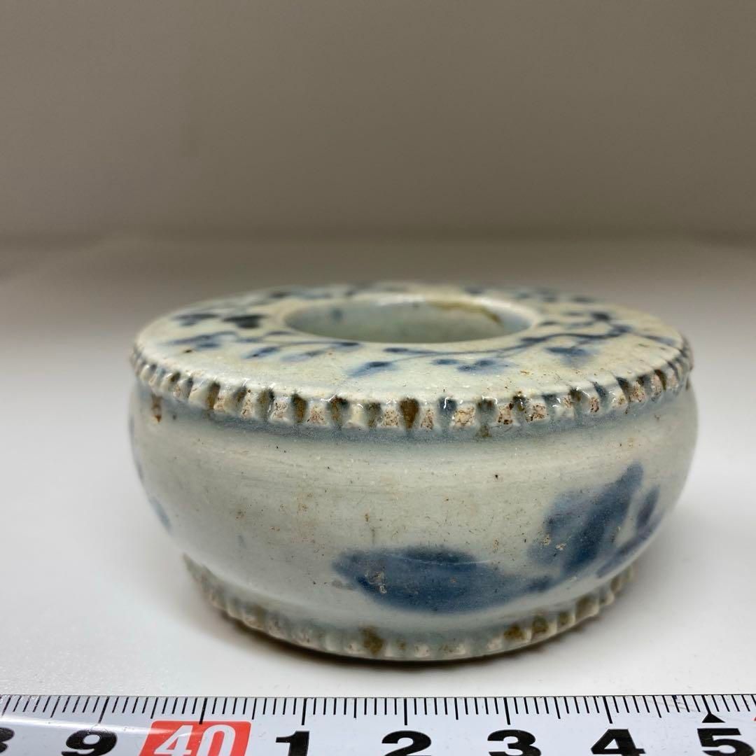 李朝　染付　水孟　直径7.4㎝　高さ3.2㎝　タルカ　東な6-1228☆2F 李朝 染付 水孟 直径7.4㎝ 高さ3.2㎝ タルカ 東な6-1228☆2F - メルカリ