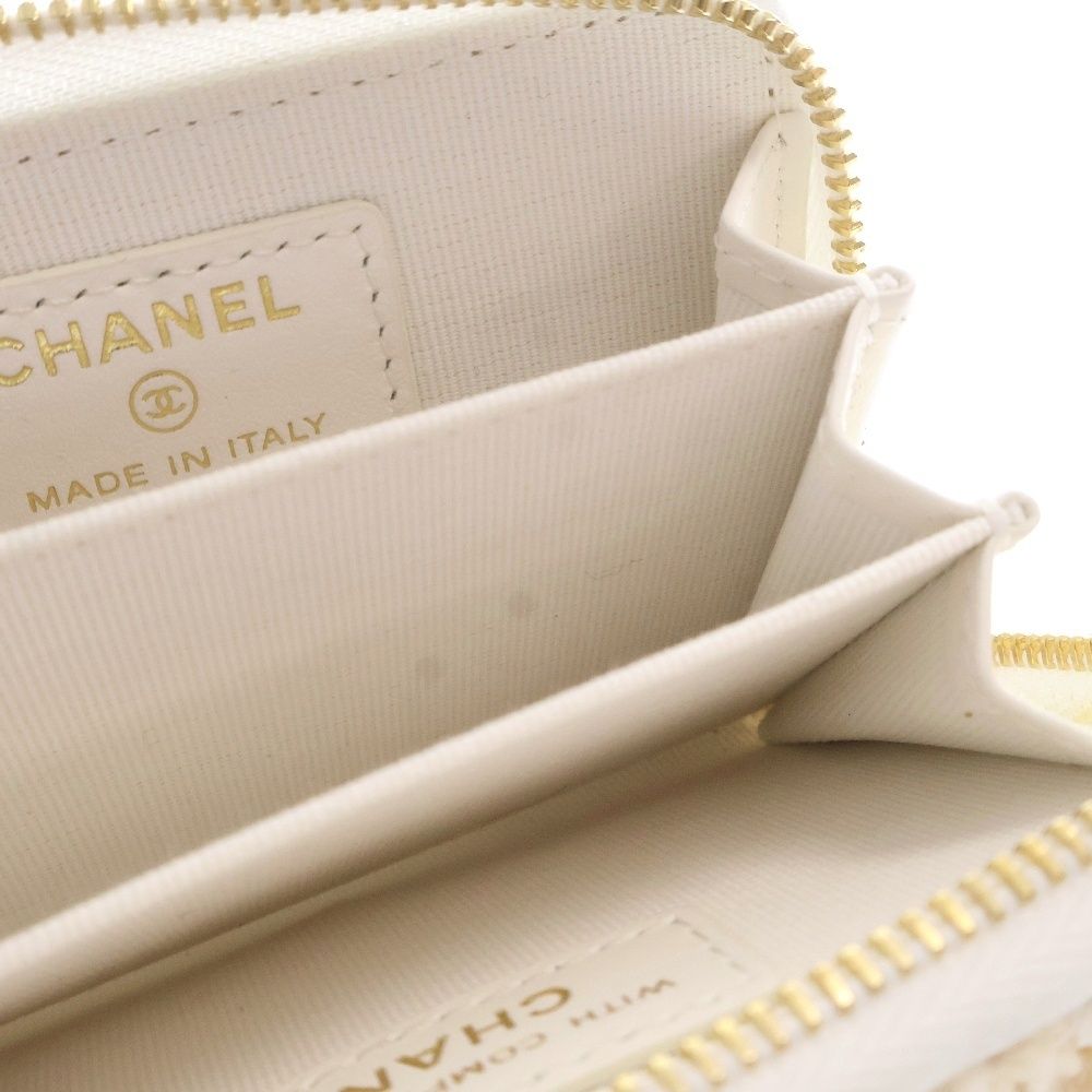 CHANEL (シャネル) リボン ミニチェーンウォレット コインケース 