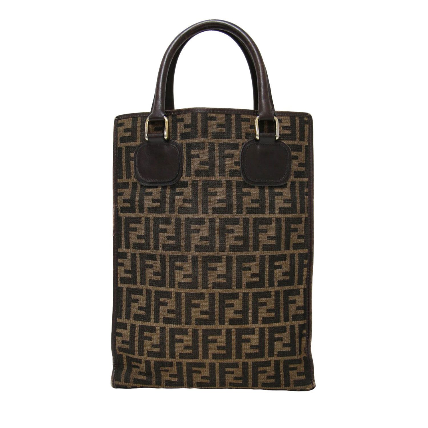 FENDI フェンディ バッグ トートバッグ ブラウン ズッカ柄 キャンバス 