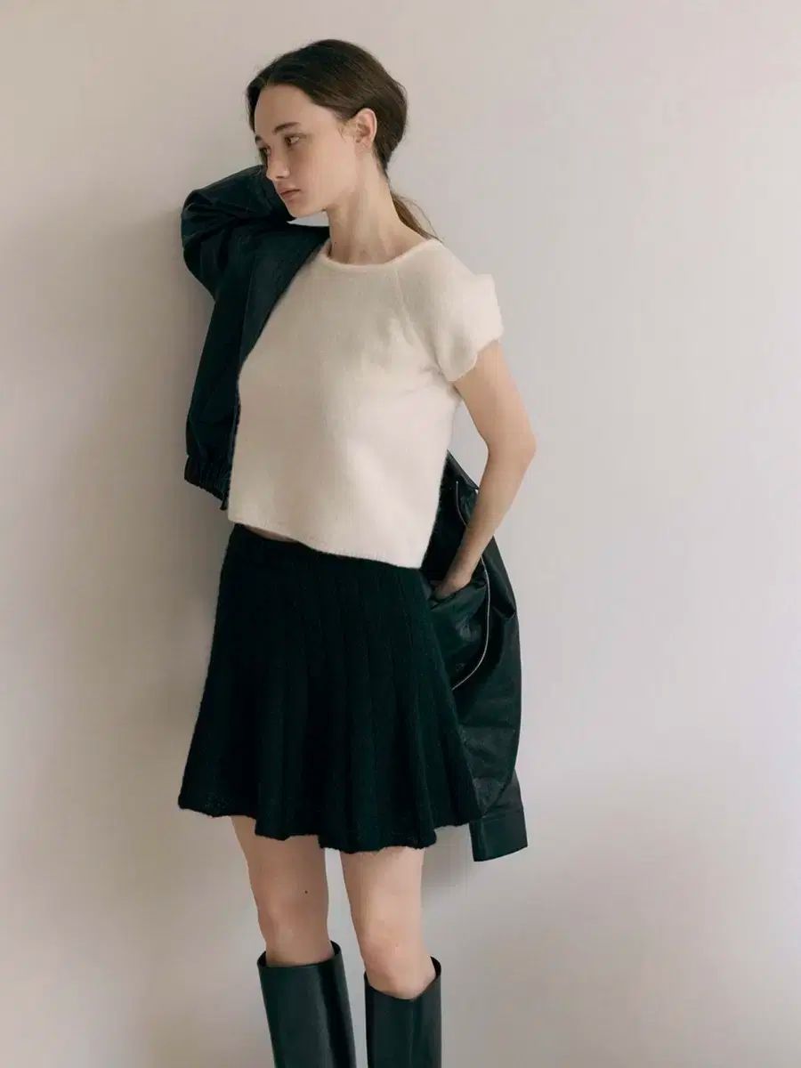 ル ヴェイン モヘア ニット スカート