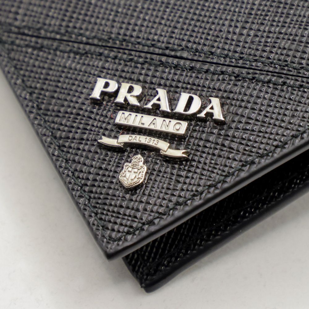 プラダ PRADA サフィアーノ 二つ折り 財布 マネークリップ付き