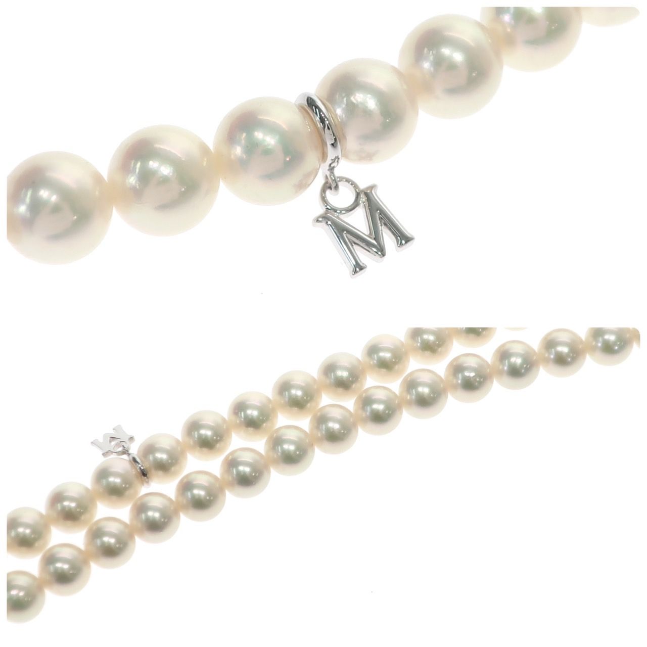 新品同様】MIKIMOTO ミキモト パールネックレス Mチャーム イヤリング 