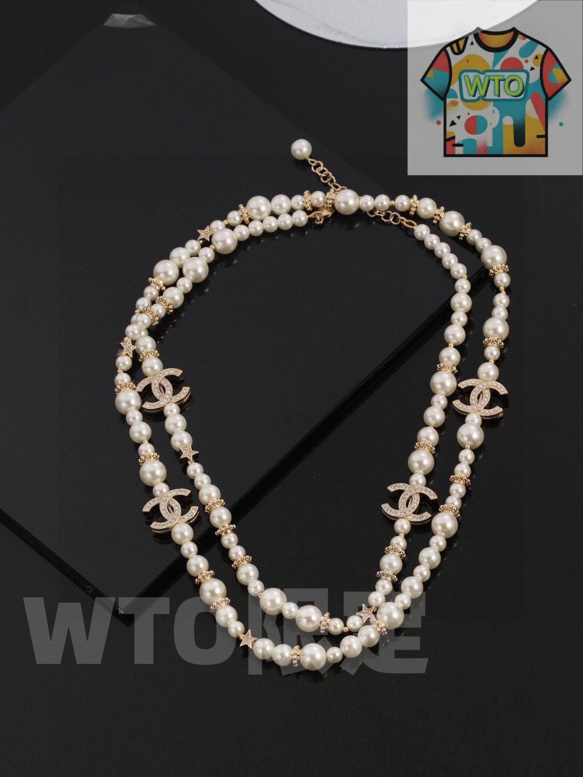 CHANEL ダブルCロゴ パール 今日WTO】Chanel シャネル ダブル C パールネックレス 最新