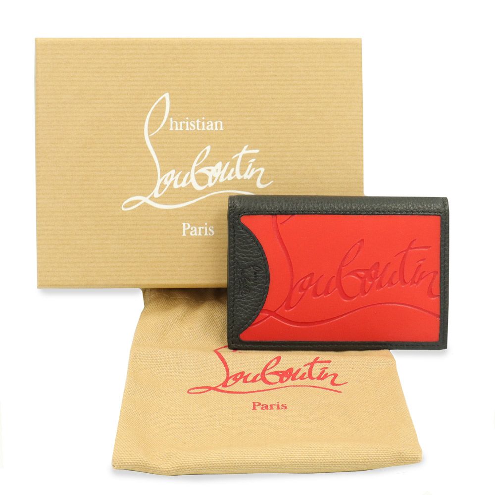 クリスチャンルブタン シフノスカー ホルダー スニーカーソール カードケース 名刺入れ 定期入れ パスケース カーフスキン レザー レッド ブラック 3195057 Christian Louboutin ♥ 展示品