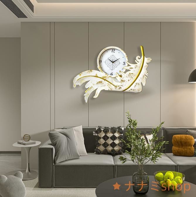 羽根飾りのモダンな新しい中国風のダイニングテーブル用壁掛け時計の絵画 レストランの装飾絵画 卸売りの新しい中国風の時計 モダンな壁掛け時計