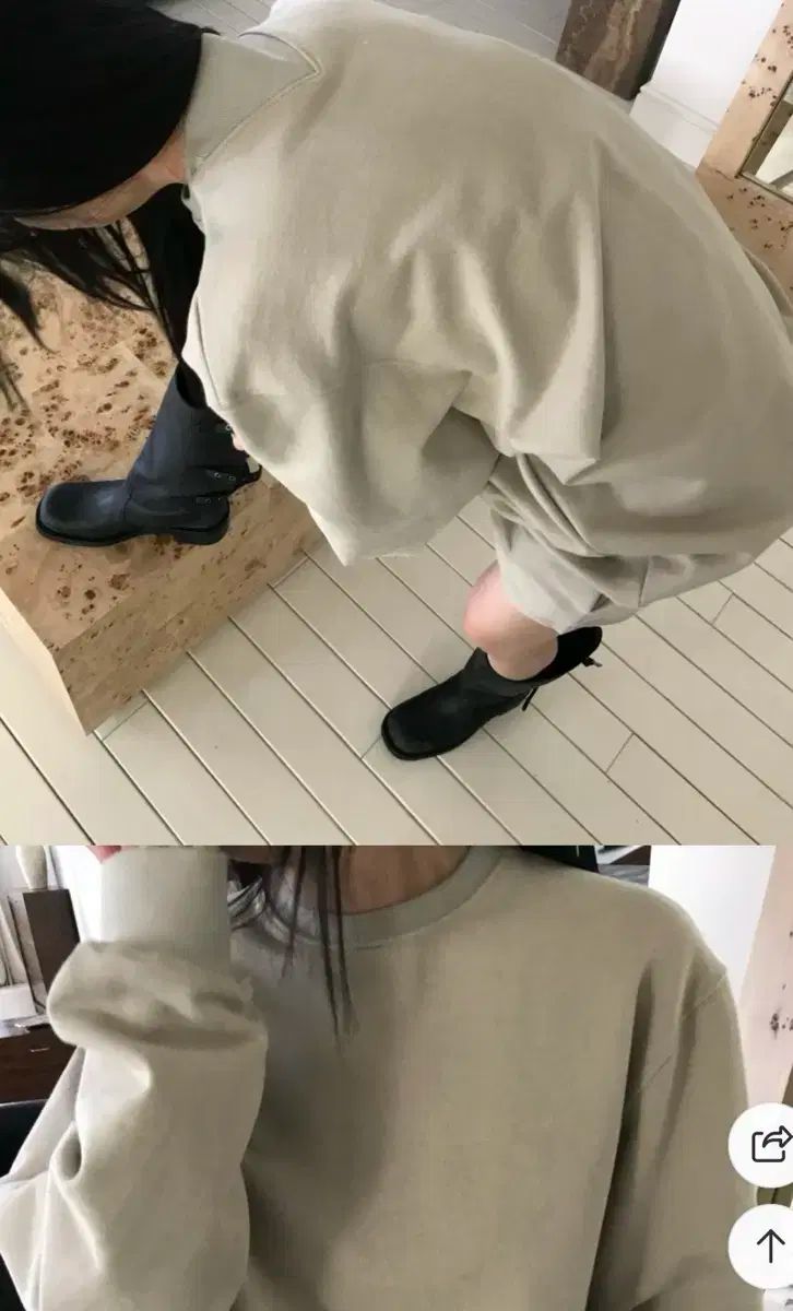 ウェア fw トレーナー ベージュ 黒