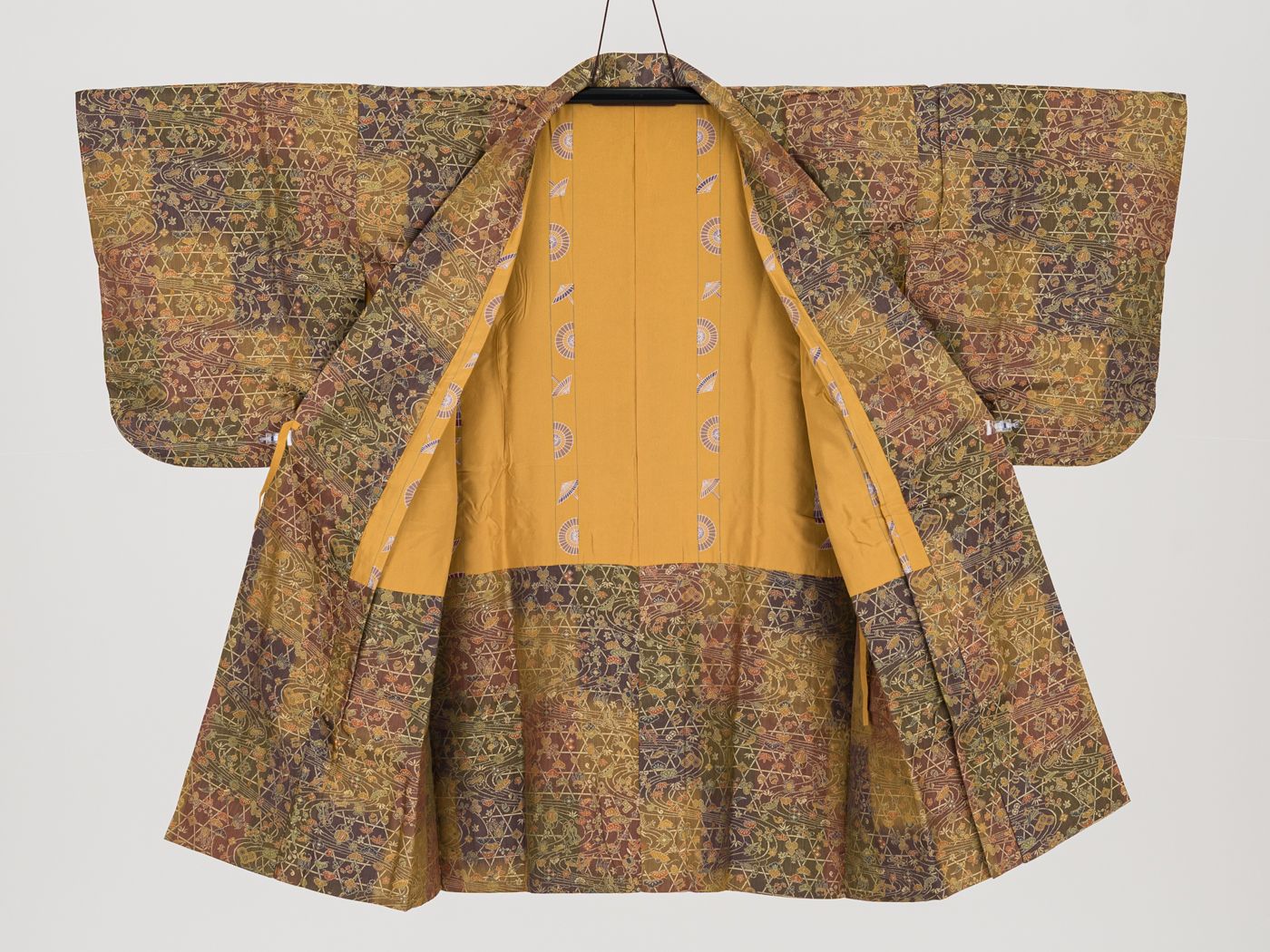 平和屋本店■極上　岡重謹製　OKAJIMA　塩瀬　九寸名古屋帯　更紗花文　薄萌葱色地　金彩　逸品　DZAB0256kh5 平和屋本店□極上 岡重謹製 OKAJIMA 塩瀬 九寸名古屋帯 更紗花文