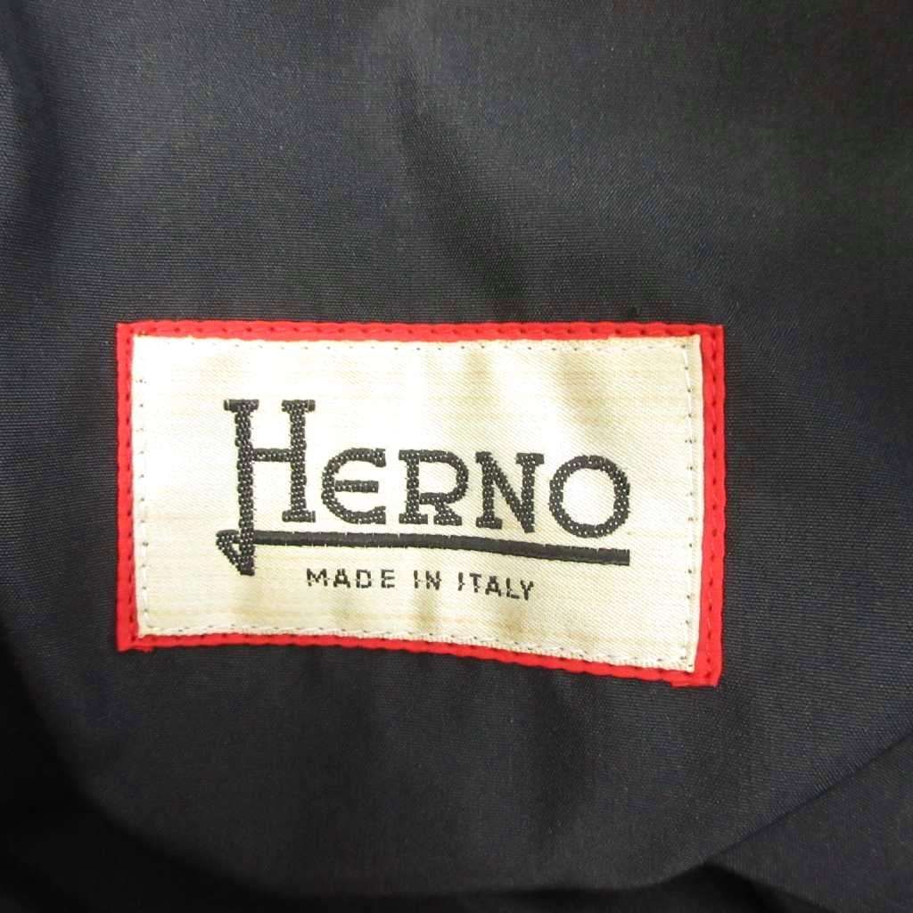 ヘルノ HERNO コート シルク スカーフ裏地 イタリア製 紺