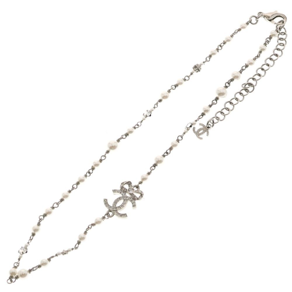 CHANEL (シャネル) ココマーク リボン フェイクパール ラインストーン  