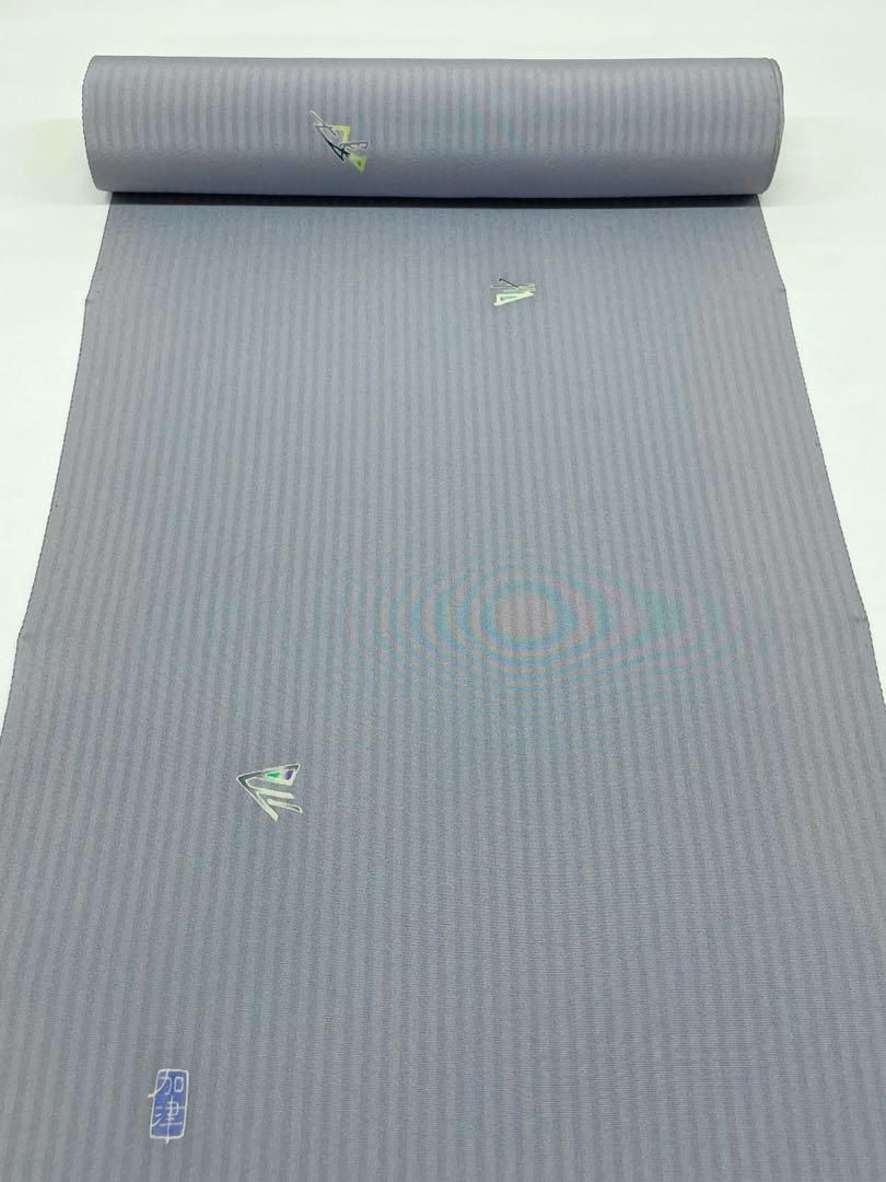 小紋 加賀友禅 経済大臣指定伝統的工芸品 紋意匠 飛び柄 落款入り 正絹