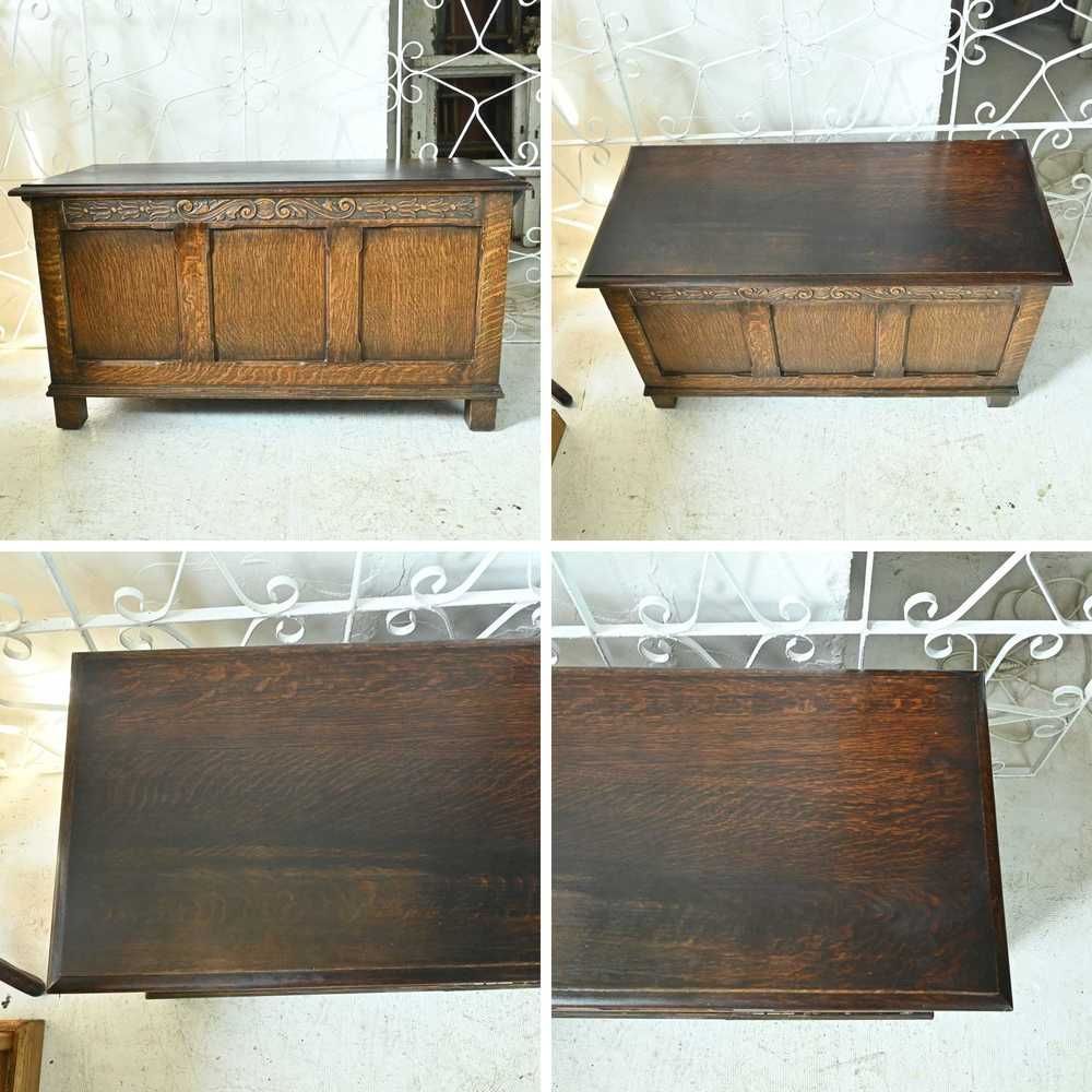 L3705-288 英国アンティーク リネンボックス ベンチ センターテーブル