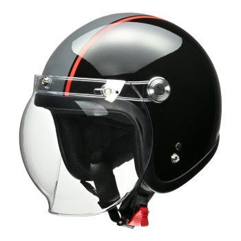 リード工業 BARTON ジェットヘルメット ブラック×グレー フリー 57-60cm未満 BC-10