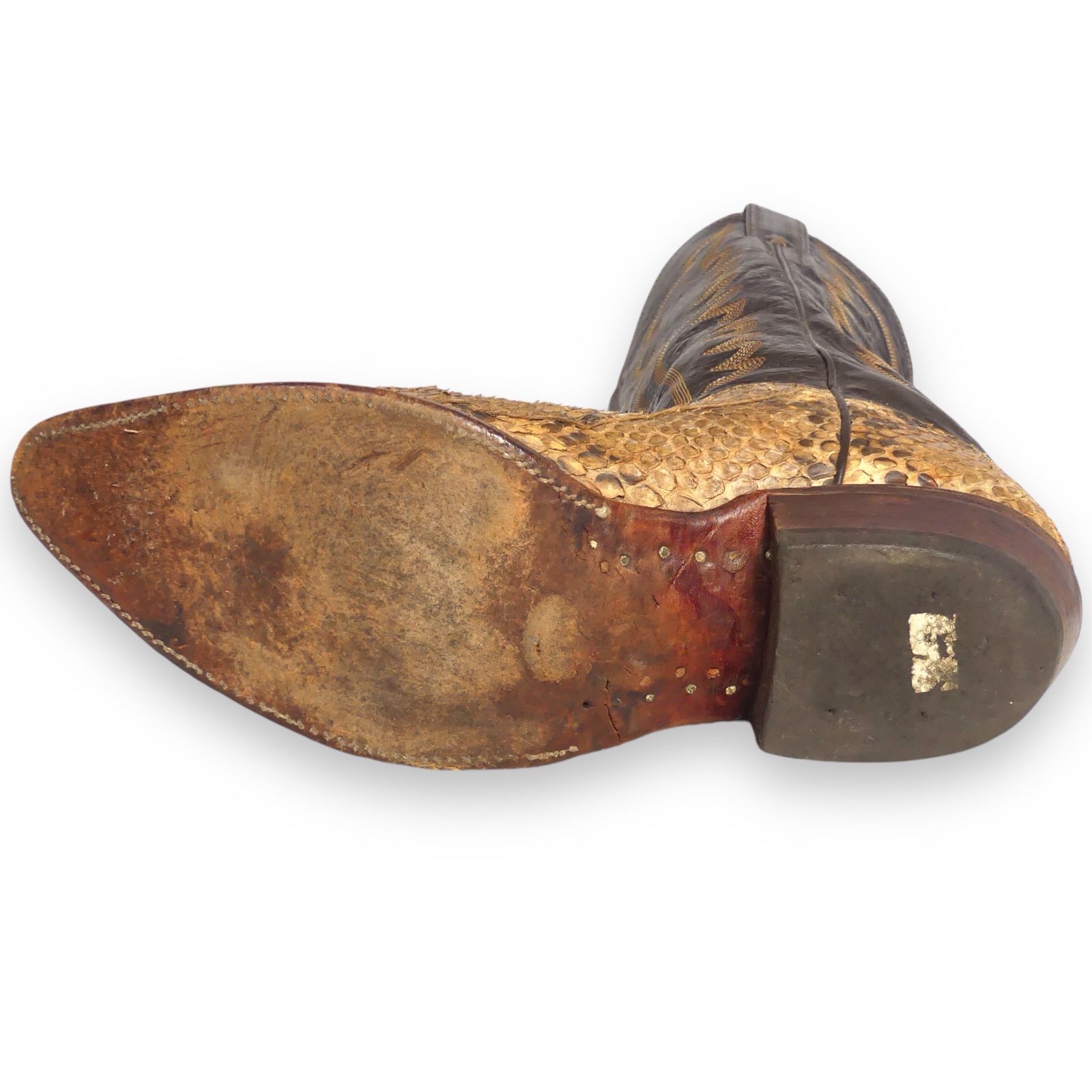 justin ウエスタンブーツ　size 10 パイソンレザー USA製 Justin ジャスティン ウエスタンブーツ ロング 28 メンズ 10