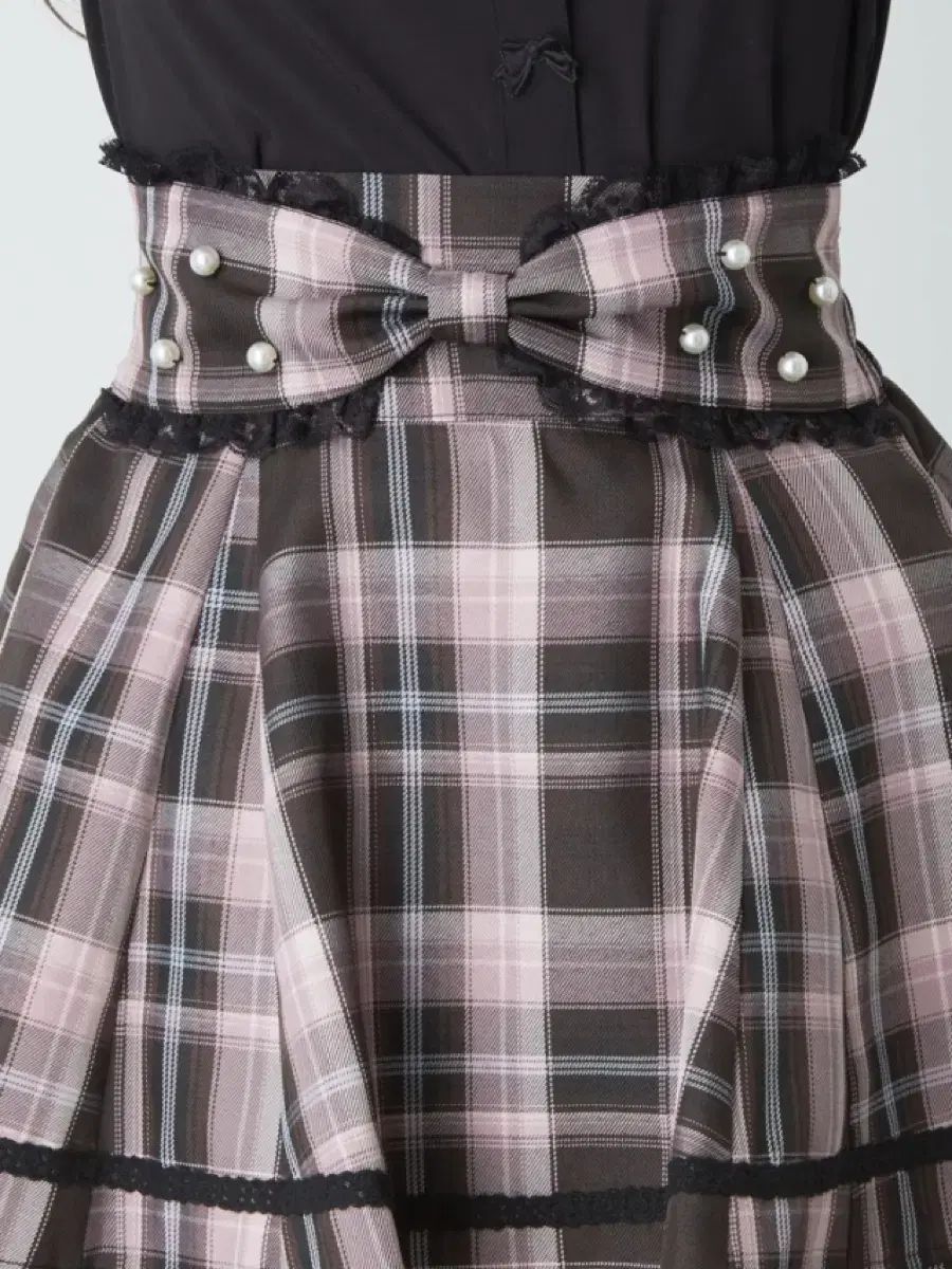 Ank Rouge アンクルージュ ピンク チェック スカファン GULLKHAN_COM