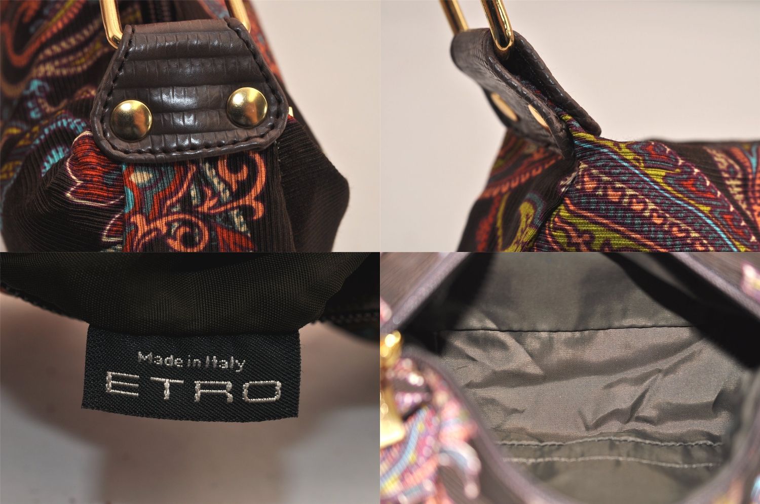 ETRO エトロ ペイズリー ショルダーハンドバッグ 財布 キャンバス