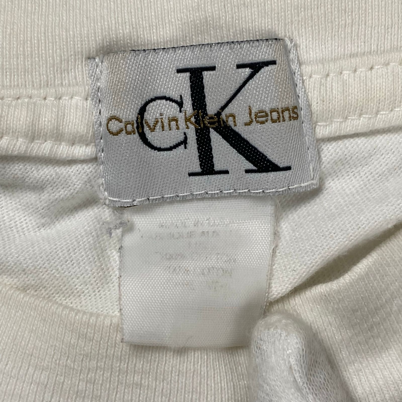   Jeans CKロゴ長袖カットソー ホワイト 楽天市場】【10%OFFクーポン対象】Calvin Klein ロンT 長袖T