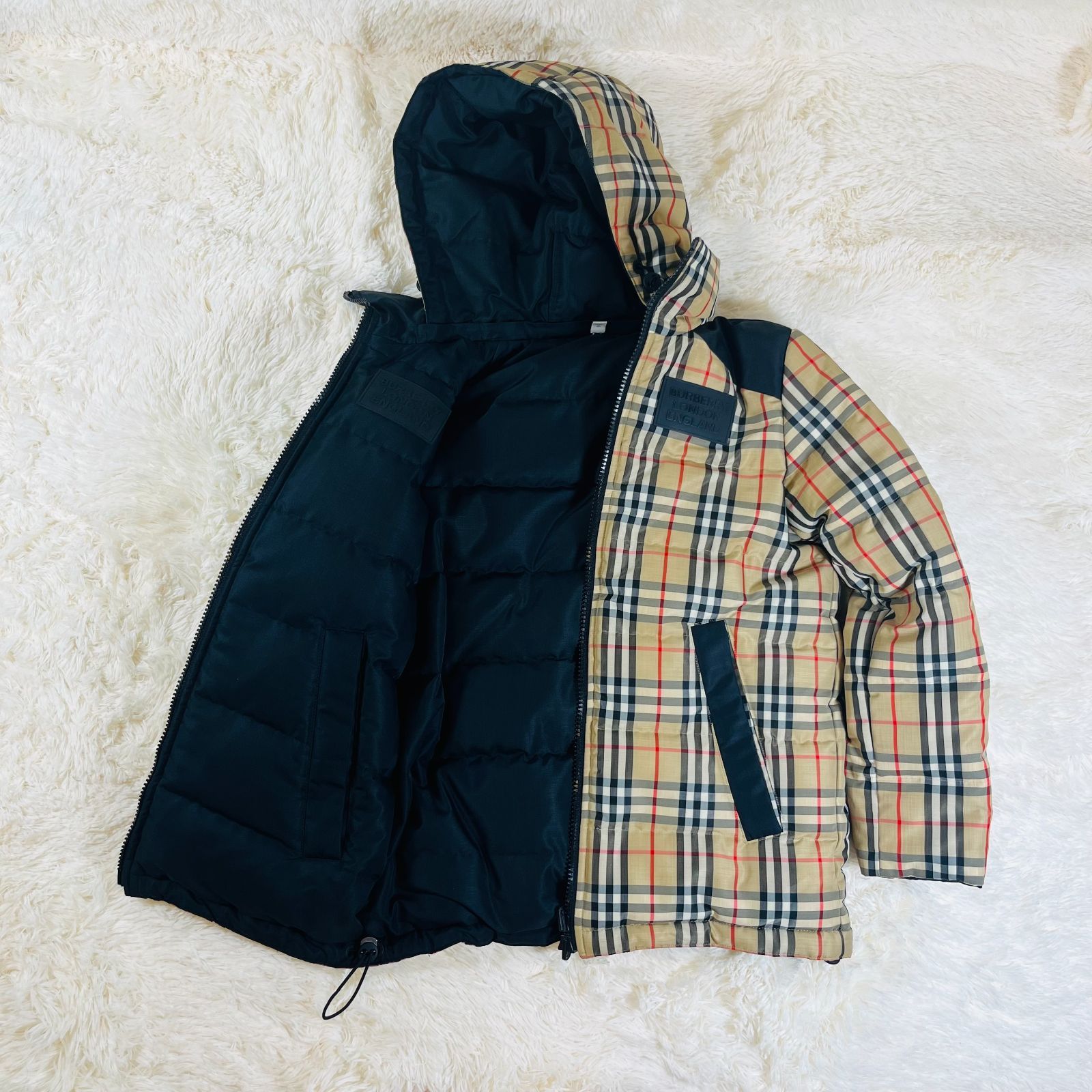 美品!!】BURBERRY バーバリー リバーシブル ダウンジャケット チェック