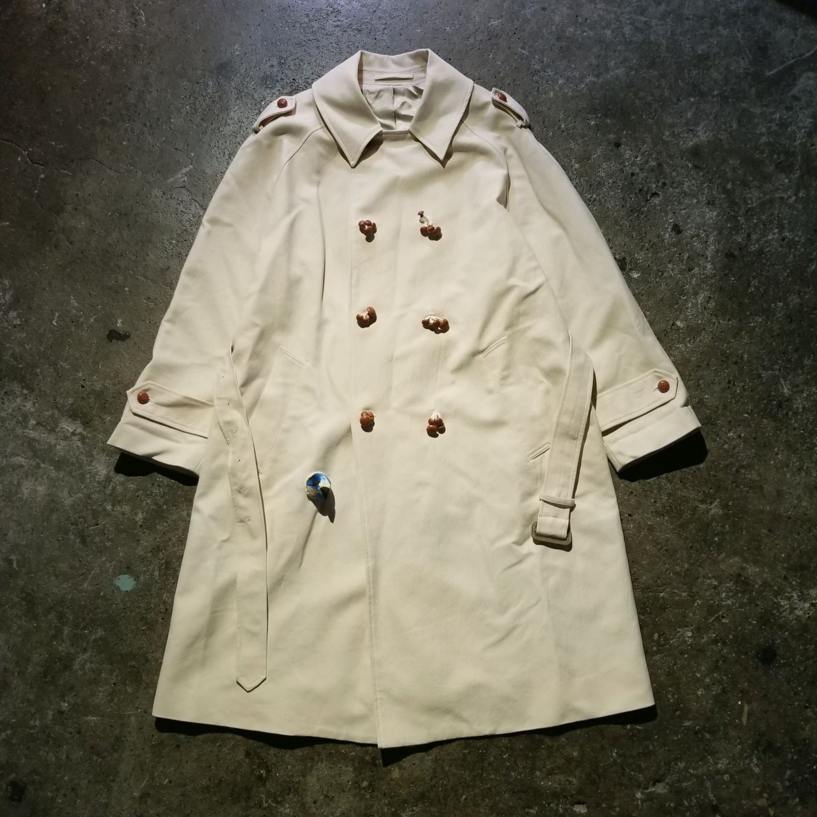 doublet 22ss WOOD YARN TRENCH COAT M ダブレット ウッドヤーントレンチコート 鳥 22SS12CO47