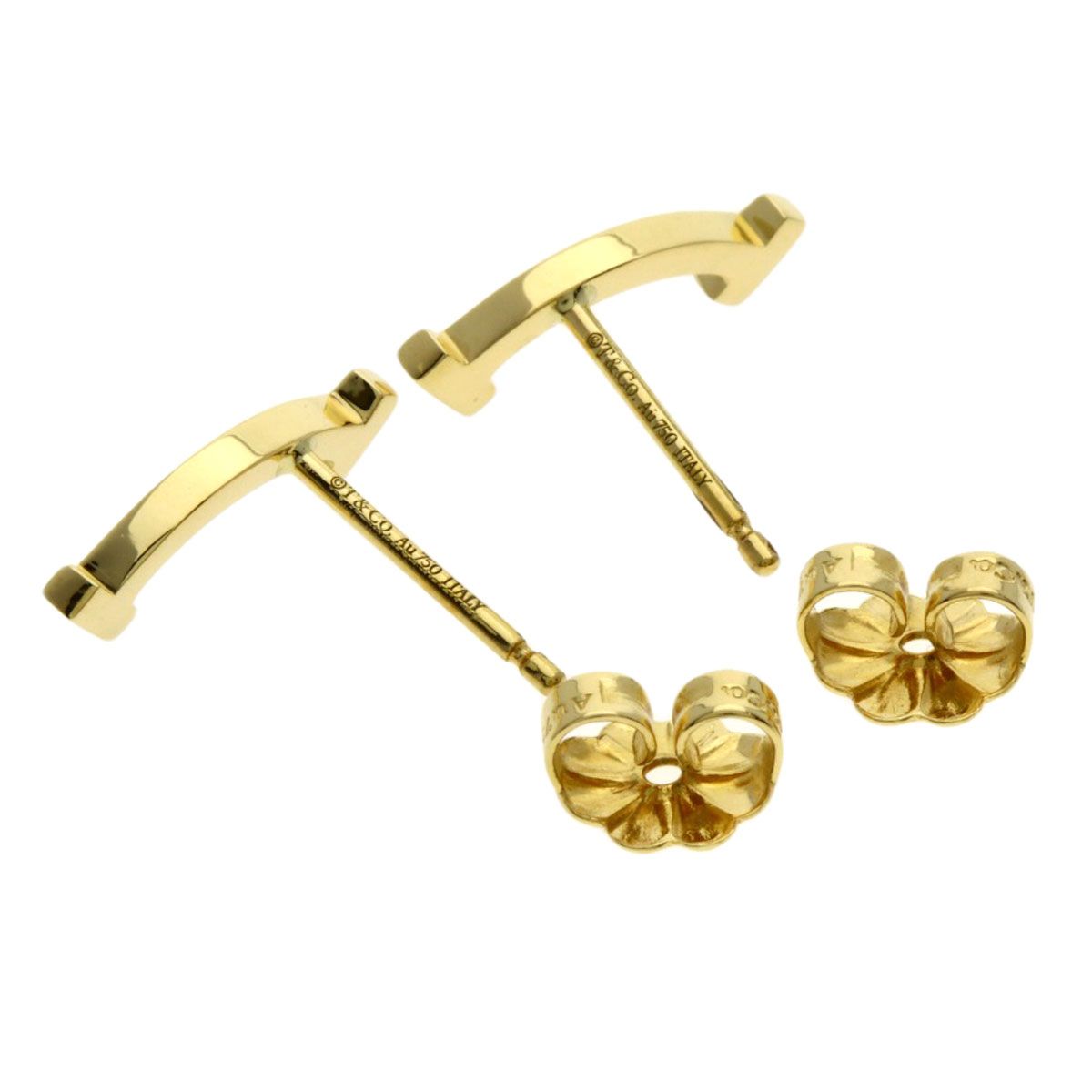 極美品】ティファニー K18 バイザヤード ダイヤモンドピアス