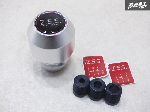 【新品】 Z.S.S. ZSS スポーツ シフトノブ M8 M10 M12 変換アタッチメント付 5速 6速 シフトパターンエンブレム付 アルミ製 装着画像有
