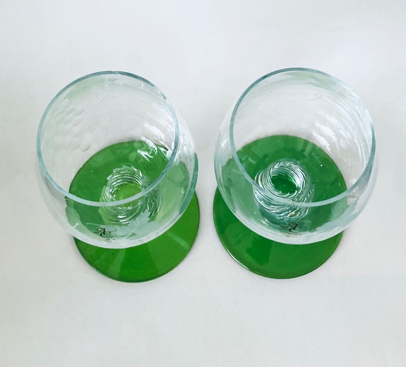 ADERIA ROMANIA 葡萄柄 ワイングラス 2客セット 箱付き 新品
