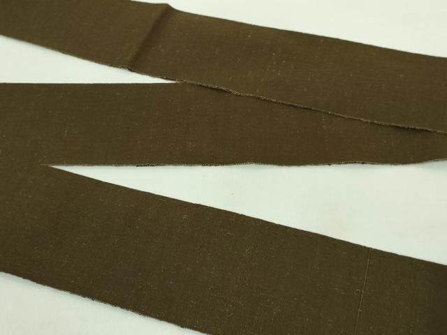 平和屋本店■極上　男性　角帯　手織　琵琶糸帯　海松茶色地　共箱付き　逸品　DZAA7461kh5 平和屋本店□極上 男性 角帯 手織 琵琶糸帯 海松茶色地 共箱付き 逸品