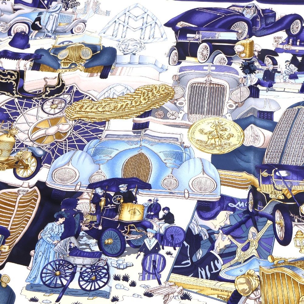 HERMES (エルメス) カレ90 automobile オートモービル スカーフ