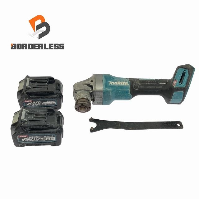 makita マキタ 40Vmax 125mm 充電式ディスクグラインダ GA002G 青|ブルー 本体 パーツ バッテリー2個 2.5Ah 106443