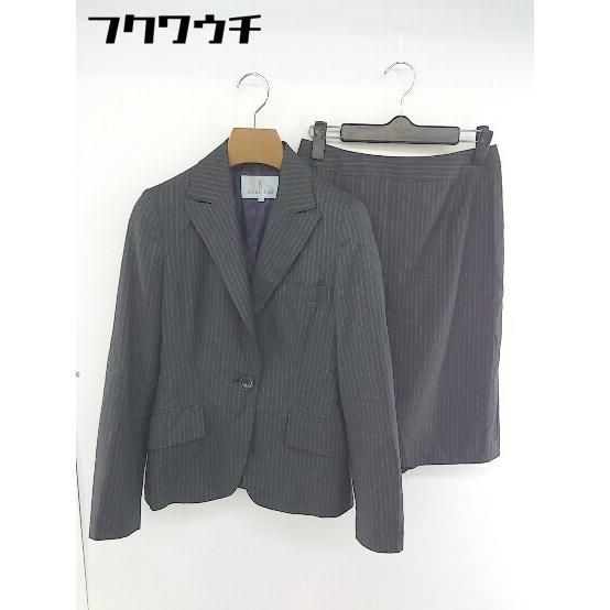 ◇ NORD SUD ストライプ バックジップ 膝丈 シングル 1B スカート 