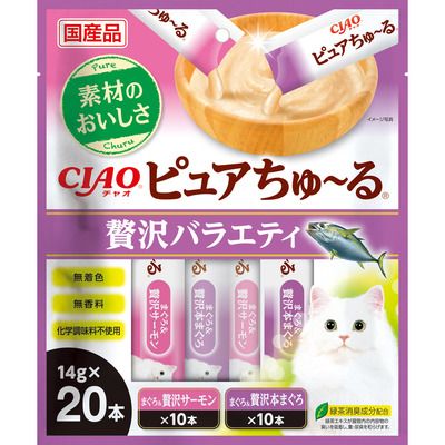 チーバ 同梱】【8個セット】いなばペットフード CIAO ピュアちゅーる 贅沢