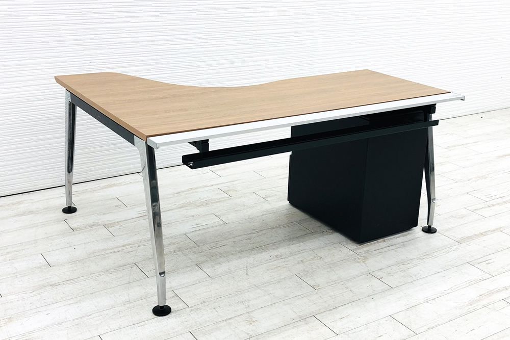 ニトリ L字 システム デスク キャネーラ 140 DBR ダークブラウン 机