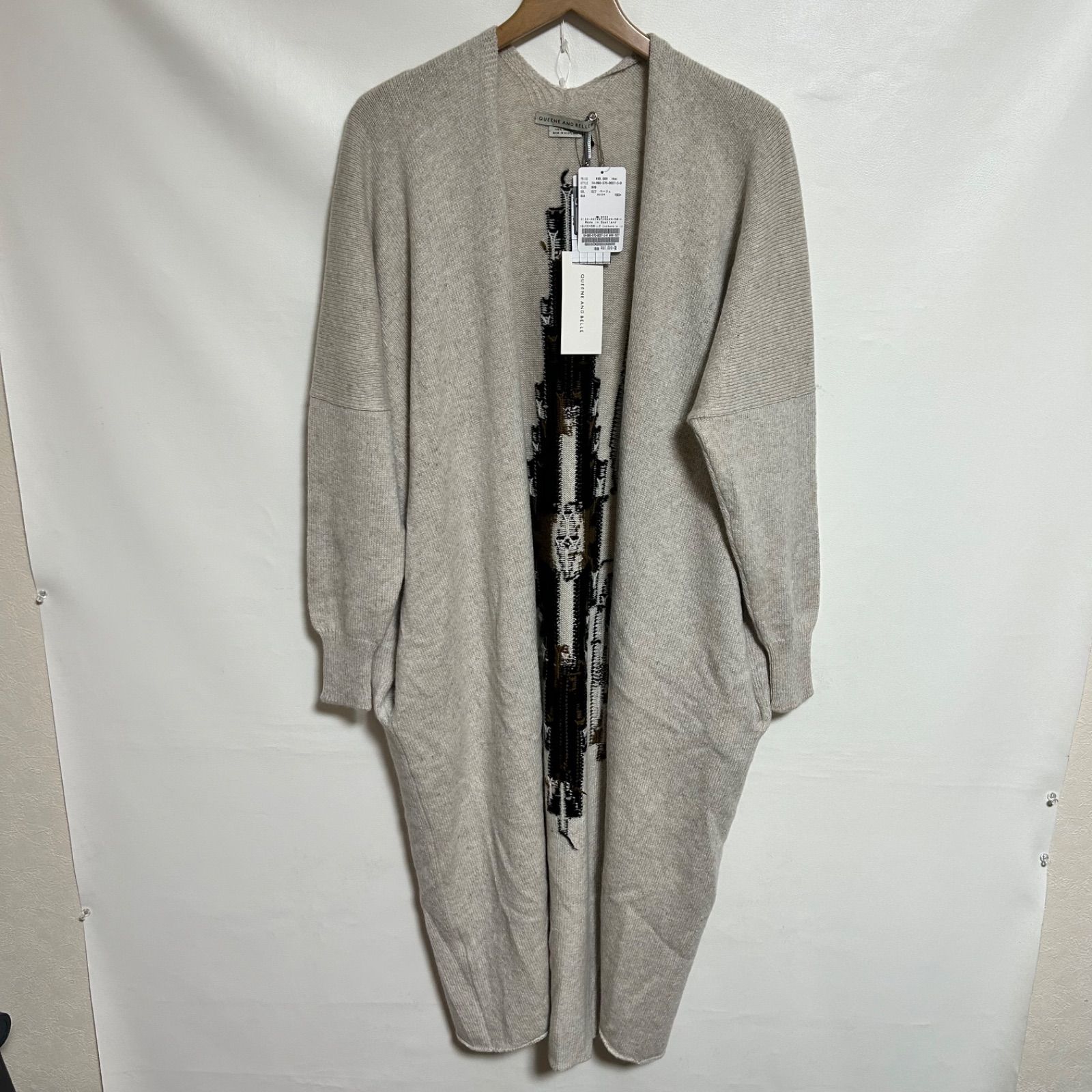 タグ付き】美品 QUEENE&BELLE クイーンアンドベル カーディガン ロング  
