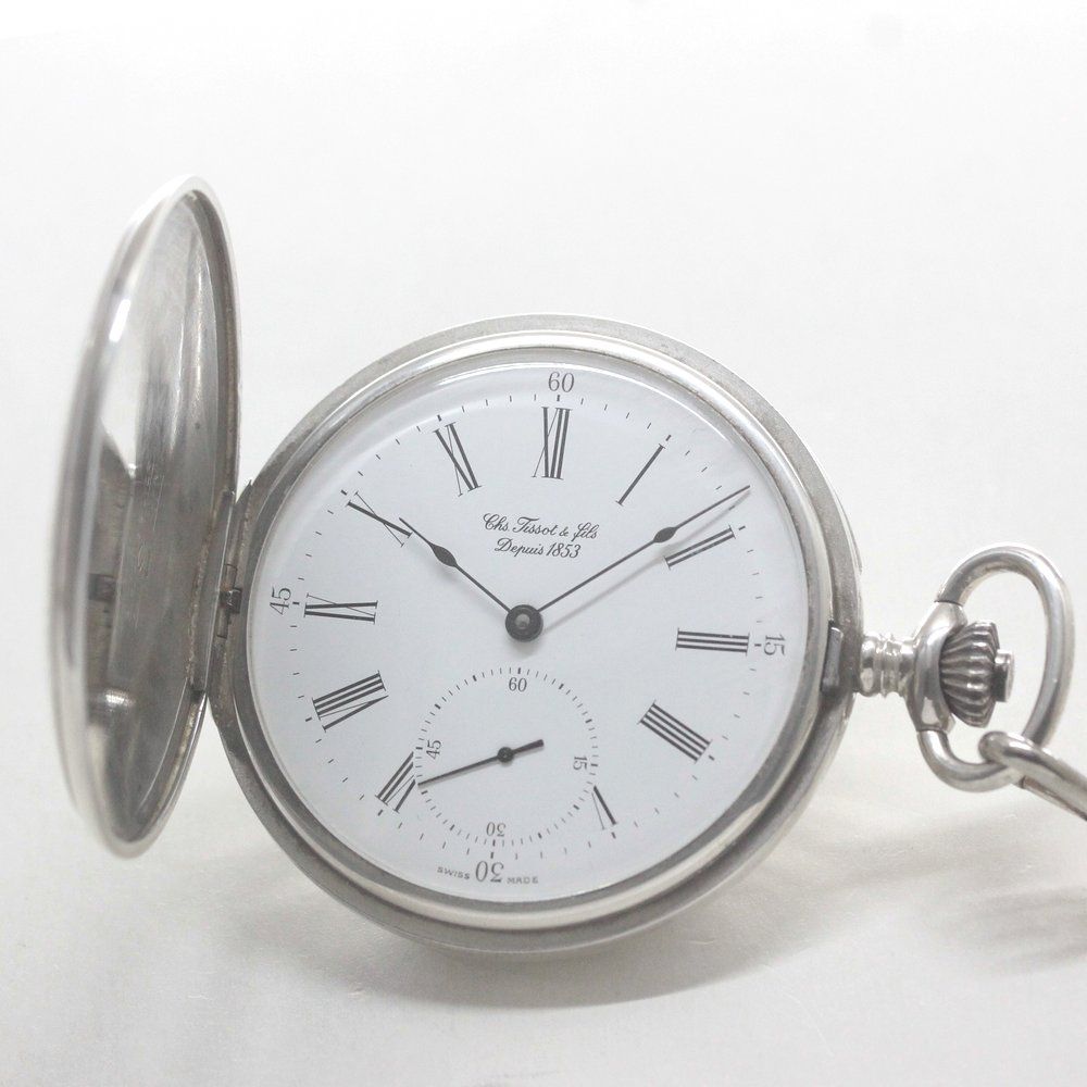 絶版モデルのティソ | TISSOT | ヴィンテージウォッチ | シルバー925 銀無垢 | 手巻き式 | 懐中時計 | tissot-1035
