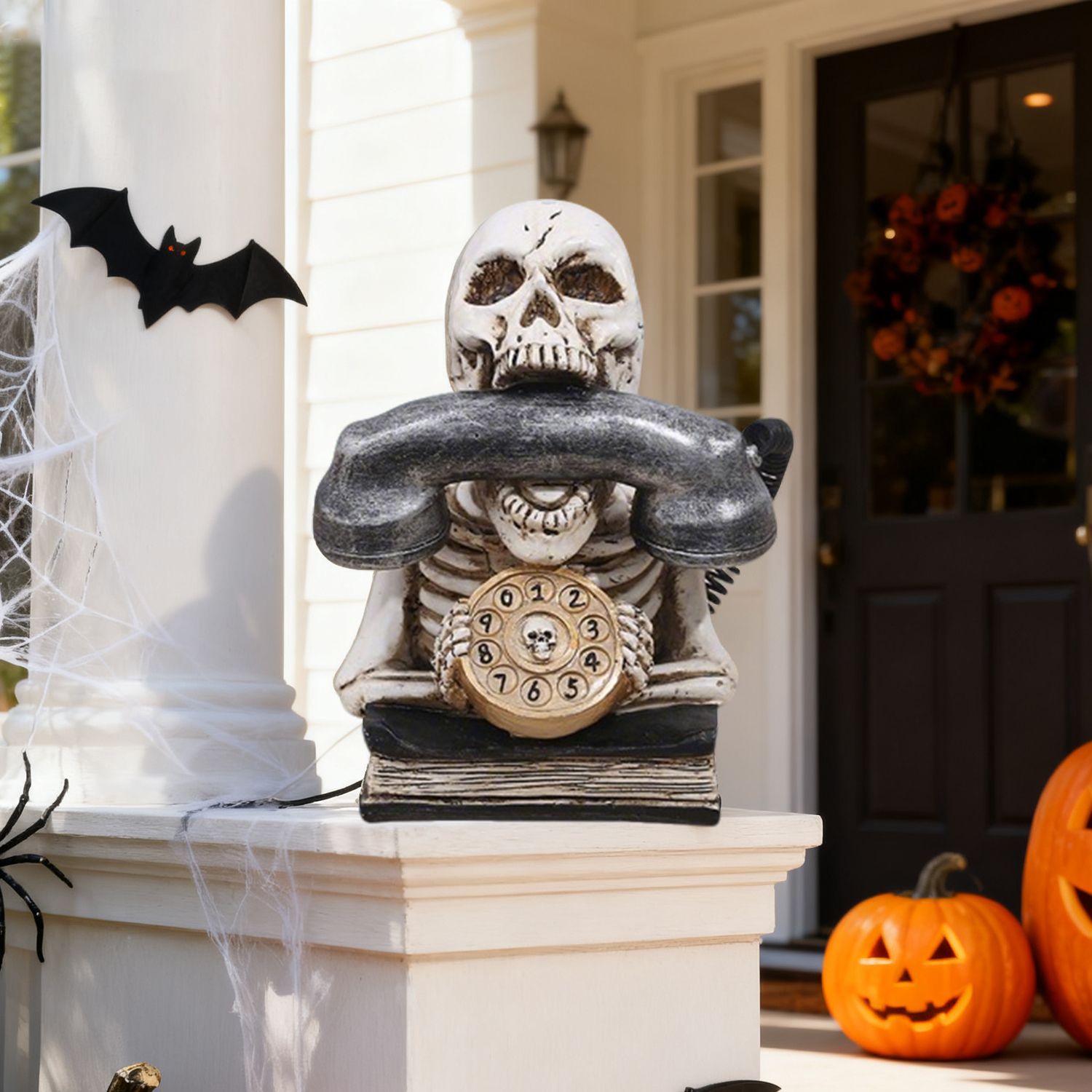 ガイコツ型の受話器