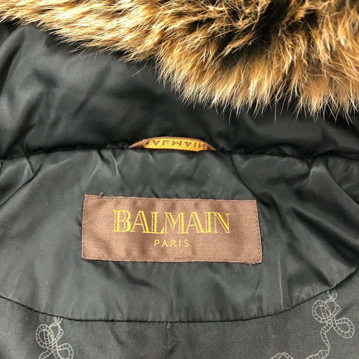 BALMAIN PARIS バルマン ダウンコート サイズ:L ブラック レディース