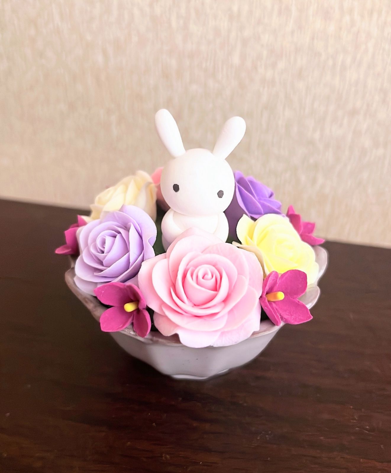専用ミニアレンジ9種　クレイフラワー クレイフラワー（ガーベラ高台アレンジ） | iichi 日々の暮らし